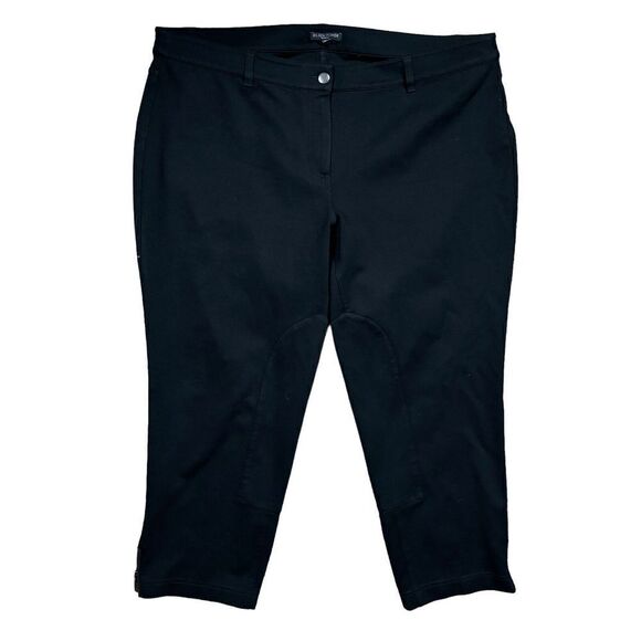 Eileen Fisher Capri Pants Size 1X Black Ankle Length Zipper Bottom Classic - Picture 2 of 11